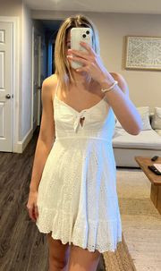 White Eyelet Mini Dress