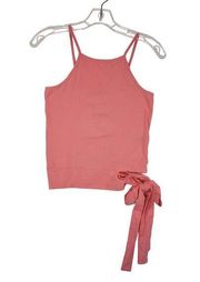 BP. Tank Top Adult Small Pink Side Hem Tie Spaghetti Strap Cropped Womens