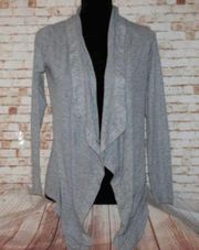 Forever21 Gray Open-Front Sweater Duster Kimono S