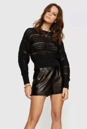 Rebecca Minkoff Nova Crochet Sweater size medium black