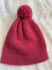 Mad Hatters Womens Beanie Ski/Snow Hat PomPom Knit Mauve Pink Outdoorsy GorpCore