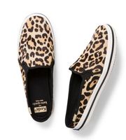 x Keds Leopard Print Calf Hair Sneaker Mules