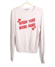 Wish You Were Here Pink Jumper