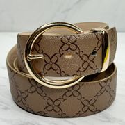 Nine West Brown Faux Leather Belt Size Large L Womens