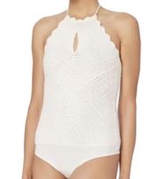 Intermix White Crochet Halter Sahara Bodysuit