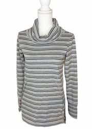 Betabrand All Covered Cowl Tunic Heather Stripes XS