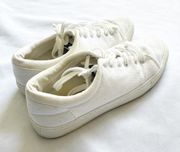 Road Trip Canvas White Sneakers Size 7