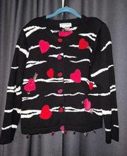 Jack B Quick Vintage Heart Cardigan Size Medium