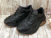 Jeffrey Campbell HDMI Black Leather Dad Sneakers