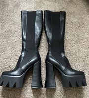 Lamoda Leather Platform Boots 