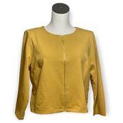 Premise Women’s Gold Ray Zip blazer rayon nylon spandex Sz medium NWT