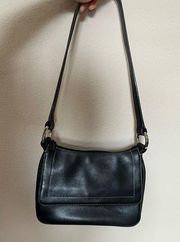 Black Leather Shoulder Purse