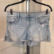 Eunina size medium Cleo mid rise high low shortie Jean shorts