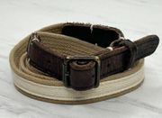 Abercrombie & Fitch Distressed Genuine Leather Trim Belt Size Medium M Womens