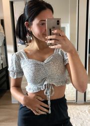 Tie Ruffle Crop Top