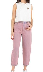 Scotch & Soda Overdye Balloon Leg Jeans Pink Wash Size 26