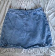 Denim Zipper Skirt