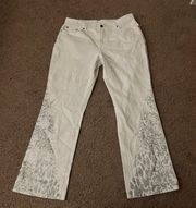 White Bedazzled Y2K Jeans