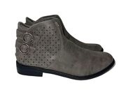 Marko Heirloom Gray Laser Cut Buckle Ankle Booties