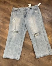 Wallflower Skater Wide Leg Jeans Size 24W New