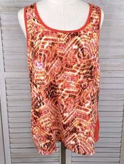 AB STUDIO Tank Top Orange/Pink Multi-Large