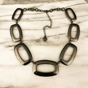 Dana Buchman Necklace Black Gunmetal Geometric Statement