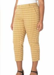 Yellow Plaid Kelsey Knit Trouser