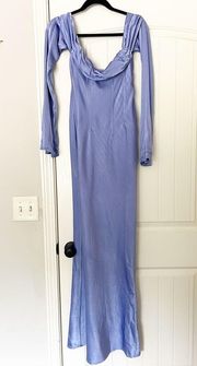 NWT Meshki GISELLE Off Shoulder Cowl Neck Maxi Dress Lavender