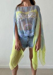 One size fits all chiffon poncho