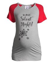 NEW Planet Motherhood Silent Night Maternity Tee shirt S