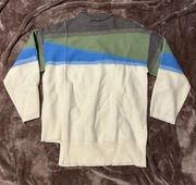 NWT Women Nike Yoga Therma FIT ADV Wool Sweater Blue Green Size Small