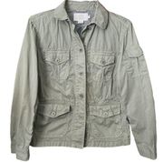 J.Crew  100% Cotton Utility Button Down Classic Twill Chino Jacket