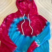 Chaser Women’s Hot Pink and Turquoise Hooded Sweatshirt