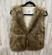 Jack By Bb Dakota Vest Castleton Faux Fur Sleeveless Festival Boho Retro