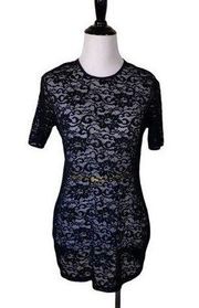 A pea in the pod medium black lace‎ maternity top