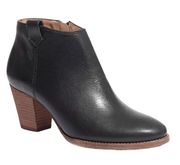 Madewell Women The Billie Black Side Zipper Leather Ankle Bootie Size 8