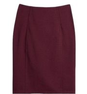 NWT Liverpool Ponte Knit Pencil Skirt Burgundy Modest Skirt Size 4P 4 Petite NEW