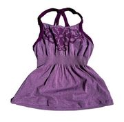 Athleta purple yoga shirt with build-in bra size lLarge