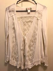 Embroidered And Lace Cardigan