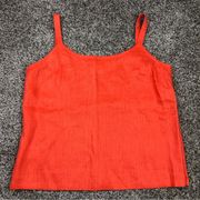 Dana Buchman Women’s Orange Linen Tank Top Size 6