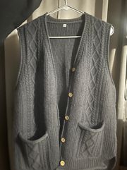 Knit Vest Style Cardigan