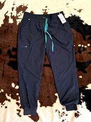 FreeX Navy Blue Jogger Scrub Pants