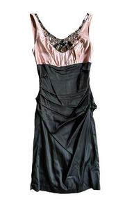 Suzi Chin for Maggie Boutique Dress Size 2 Rose Black