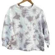 Rachel Zoe purple tie dye crop sweatshirt size XS