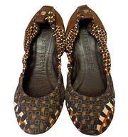 Burberry Tribal print boho flats size 37