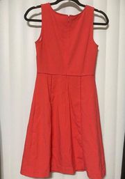 Marc New York sleeveless coral skater style dress, zippered back