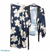 Zhu Fewmoda floral pants and wrap top coord set