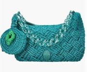 Kurt Geiger Crochet Crossbody Bag Emerald Green