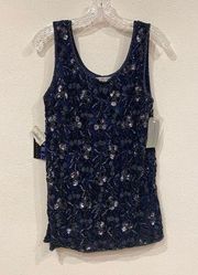 NWT Adrianna Papell Vintage Beaded Tank Top Size 6