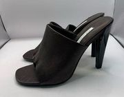 Diane Von Furstenberg heels flip flop open toe Women's Brown  9M Made in Italy